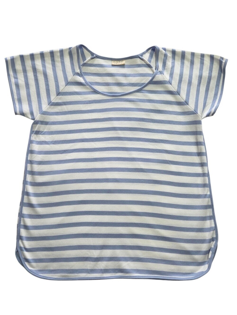 LAKE Blue & White Stripe Pajama Top Size Small